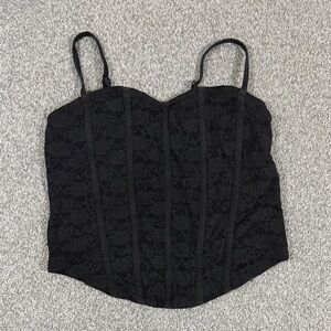 Hollister Black Bustier Top